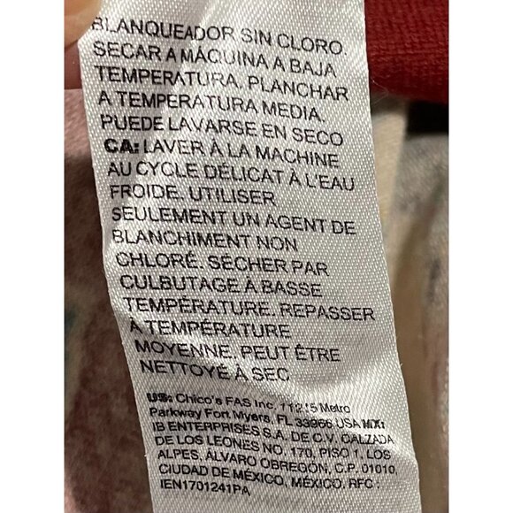 Chicos Women's Floral Print Long Sleeve Knit Top Size 2 US L Rayon Blend - Picture 10 of 13